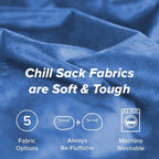 Chill Sack Bean Bag Chair - 5' Giant Memory Foam Lounge Chair with Soft Microfiber Cover – Cozy Furniture for Living Room, Dorm, & Kids' Rooms – Comfortable 5 Ft, Microsuede Lounge Sofa, Royal Blue