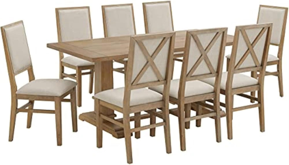 Crosley Furniture Joanna 9-Piece Dining Set, Upholstered Chairs