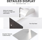 Purse Display Stand Adjustable Height Silver Purse Rack for Handbags Necklaces Scarves Hats & Headphones 14" - 24" Purse Hanger Shelf for Retail Display