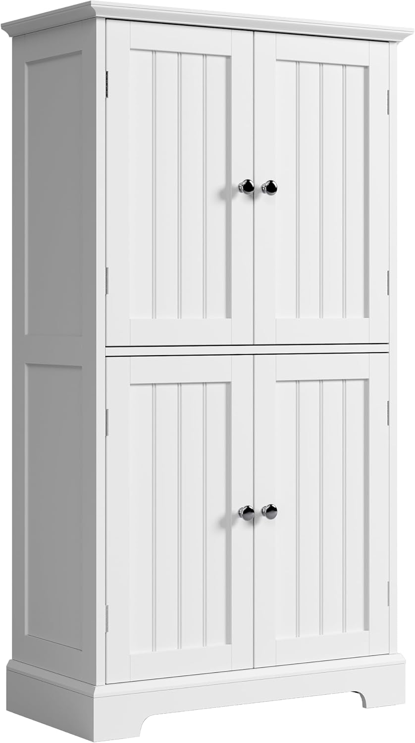 ChooChoo Bathroom Floor Cabinet, Modern Bathroom Storage Cabinet with 4 Doors...