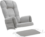BECHAEO 5PCS Suede Glider Rocker Replacement Cushions with Ottoman Cover Thicken Soft Rocking Chair Cushion Set for Indoor Nursery Glider Rocking Chair, Light Gray | Thicken Soft Rocking Chair Cushion Set, for Indoor Nursery Glider Rocking Chair