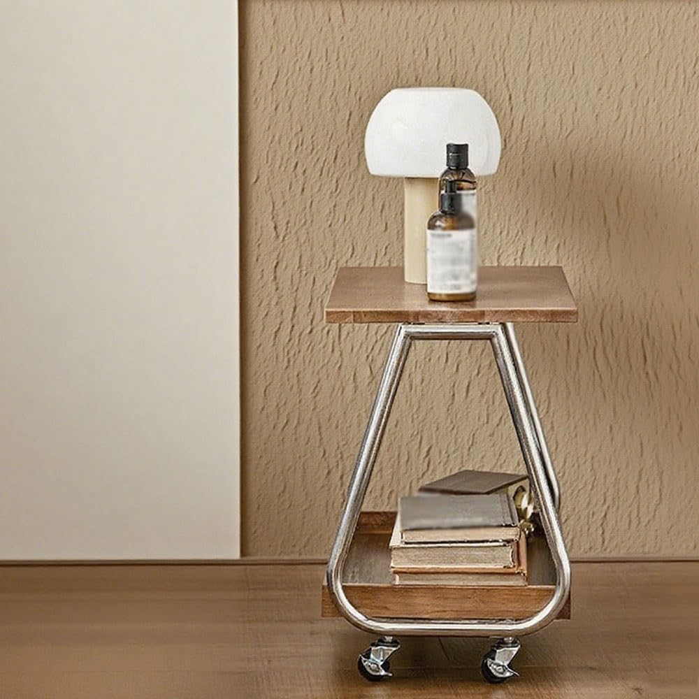 Mobile Side Table Mobile Sofa Side Table Modern Minimalist Trolley Wheeled St...