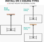 WALI Ceiling TV Mount for 37-90 Inch TVs, Extra Long Arm Ceiling Mount TV Bracket, Telescoping Height Adjustable Hanging Pole TVs Ceiling Mount, Holds 220 lbs, Max VESA 800x400mm (CM3790XL), Black