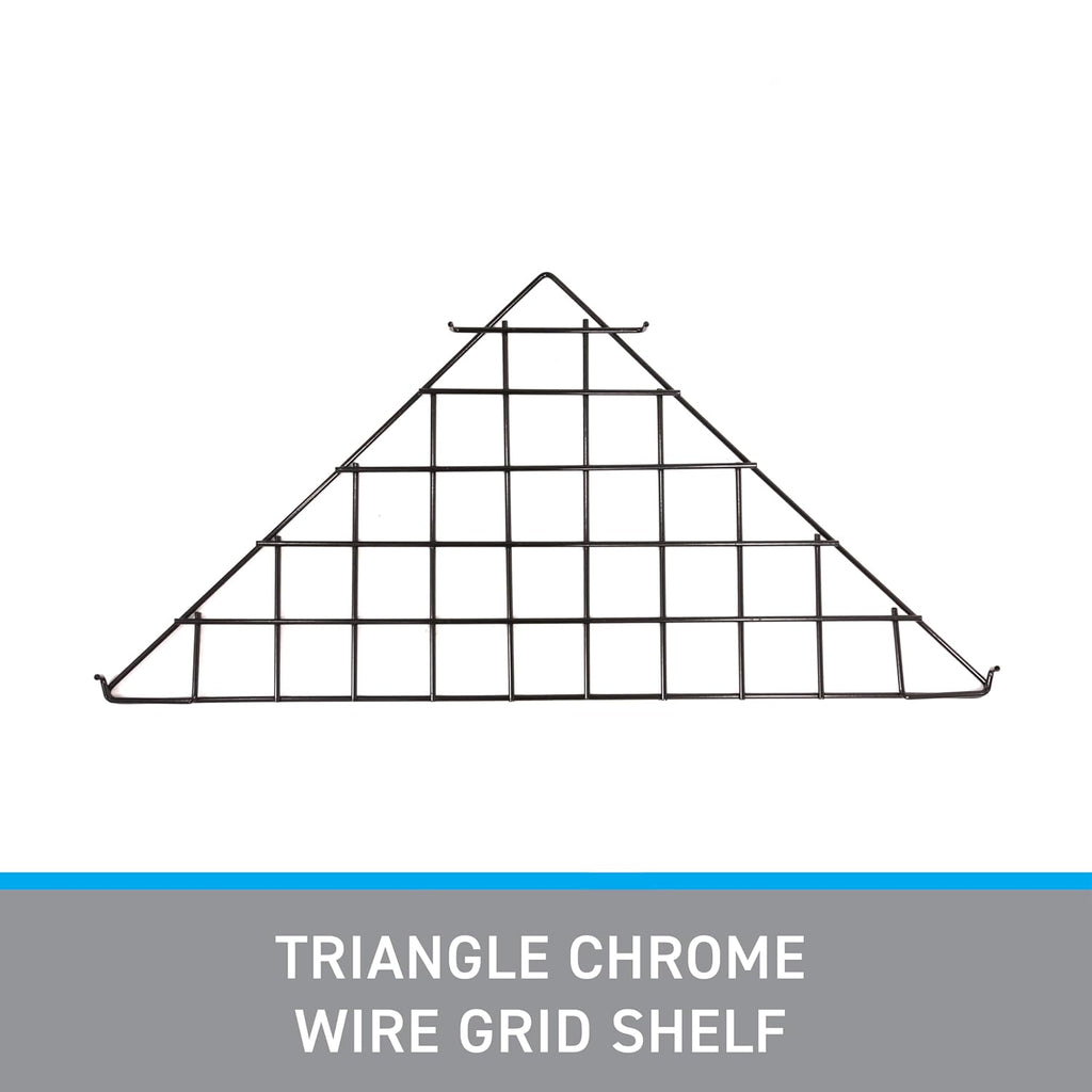 SSWBasics Triangle Black Wire Grid Shelf -- Set of 2