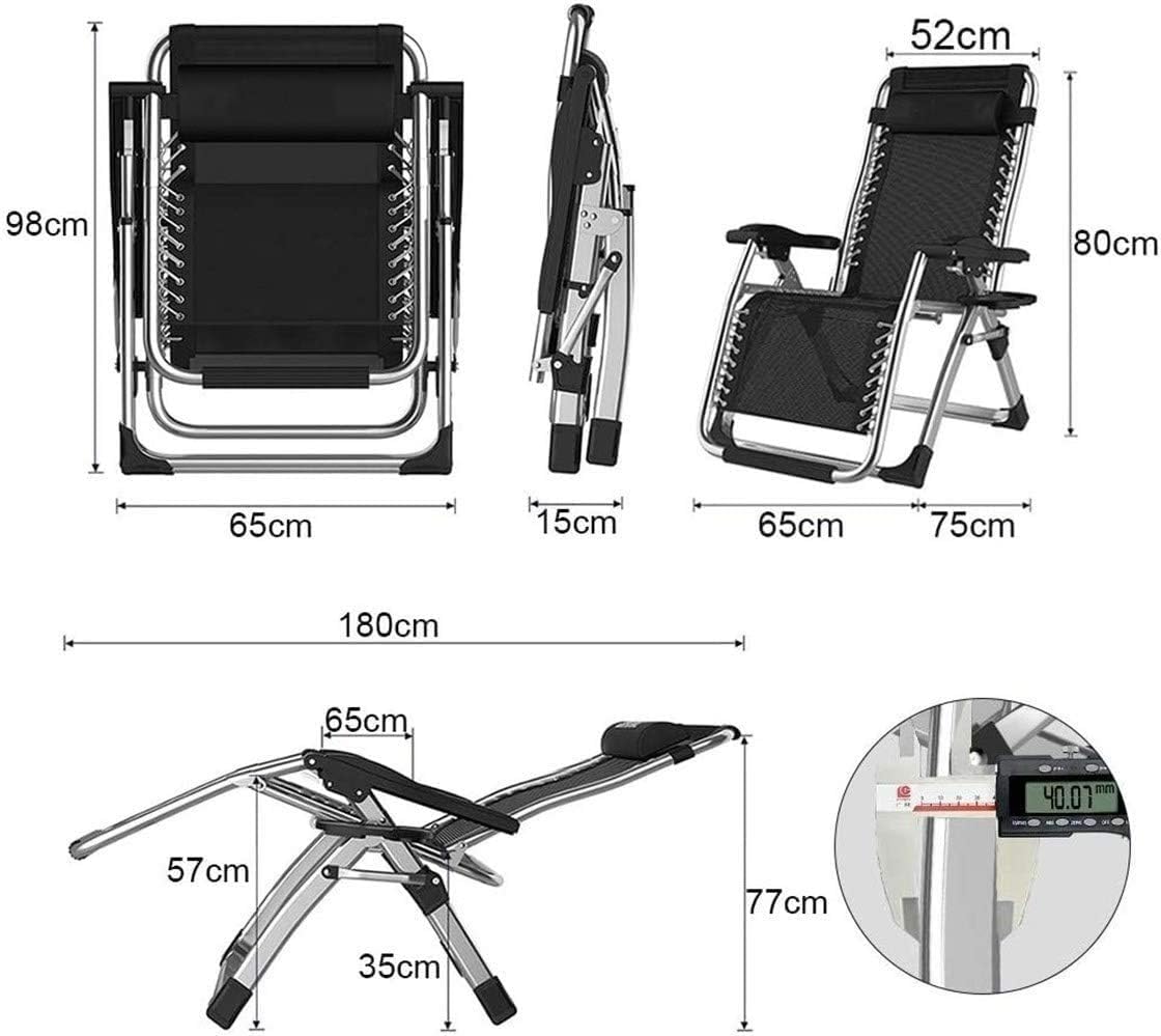 Recliner Garden Chairs, Sun Loungers Recliners Folding Gravity for Patio, Lawn & Garden(Style B)