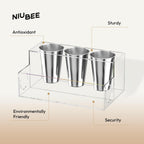 NIUBEE Hair Tool Organizer, Clear Acrylic Hair Dryer and Styling Organizer, Bathroom Countertop Blow Dryer Holder, Vanity Caddy Storage Stand for Accessories, Makeup, Toiletries