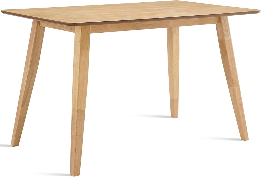 FSC Certified Wood Dining Room Table, 51in Small Rectangular Kitchen Table Sp...