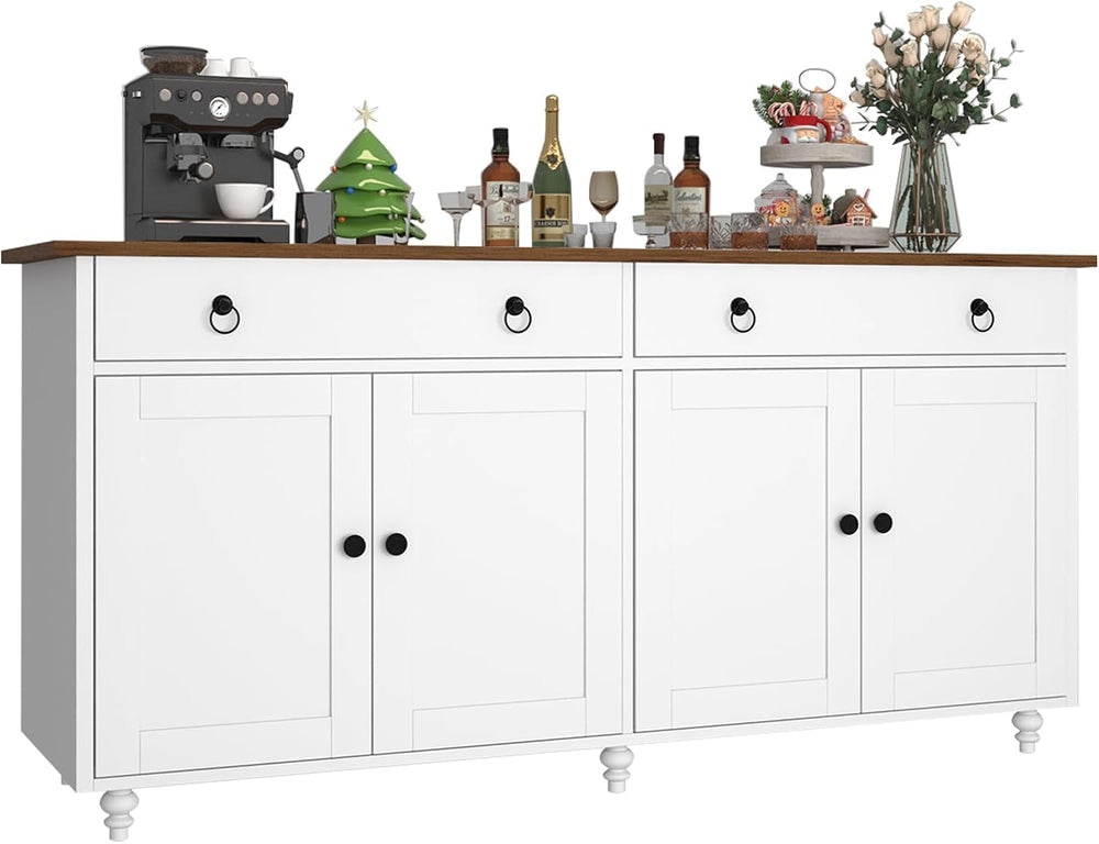 4 EVER WINNER Buffet Cabinet with Storage, 55'' Sideboard Buffet Cabi...