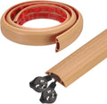 HARFINGTON 4ft Cord Cover Floor W0.6 x H0.33 Inner Channel PVC Hide Extension Cable Floor Wire Hider Wire Covers Protector for Prevent Cable Trips Cables Management, Yellow