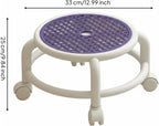 Children Rotating Rolling Stool Swivel Chair Low Profile Construction Smooth Wheels Suitable for bedrooms Play Areas Dorm Rooms Small Living Areas, Lavender Purple
