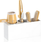 NIUBEE Wall Mount Hair Styling Tool Organizer - Bathroom Cabinet Holder for Blow Dryers, Flat Irons, Curling Irons - White
