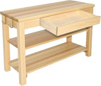Wood Shoe Bench Entryway with Drawer: 2-Tiers Wooden Storage Shoe Rack with Bench Seat, Compact Mid-Century Modern Design for Entryway, Hallway, Closet, Front Door Entrance, Foyer