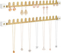 Wall Necklace Holder Hanging Jewelry Organizer 2 Pack Metal Necklace Organizer, Space-saving Jewelry Display for Necklaces & Earrings，Gold，Screws Included