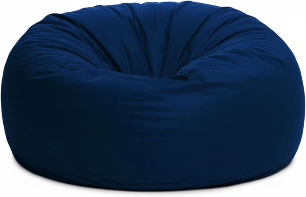 ULTIMATE SACK 6ft Bean Bag Chair, Oversize Bean Bag Chair for Adults, Comfy Chair Bean Bag Couch Lounge Sofa Loveseat Furniture | Navy Suede