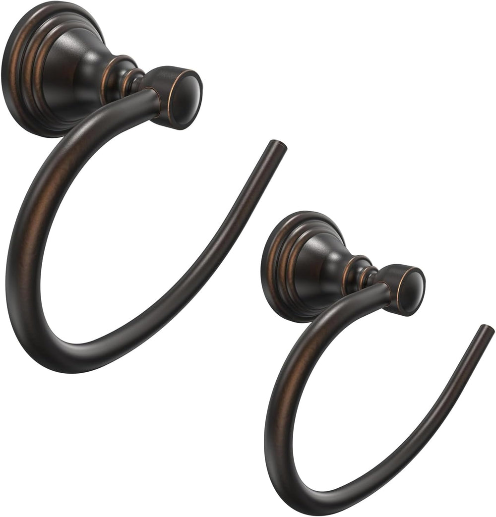 Towel Ring Wall Mount for Bathroom, Oil Rubbed Bronze 2 Pack