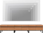 WAMPAT 3-in-1 Modern TV Stand for Up to 110 Inch TVs, Large Wood Entertainment Center Media Console with Storage Cabinets and Metal Base for Living Room, Mocha