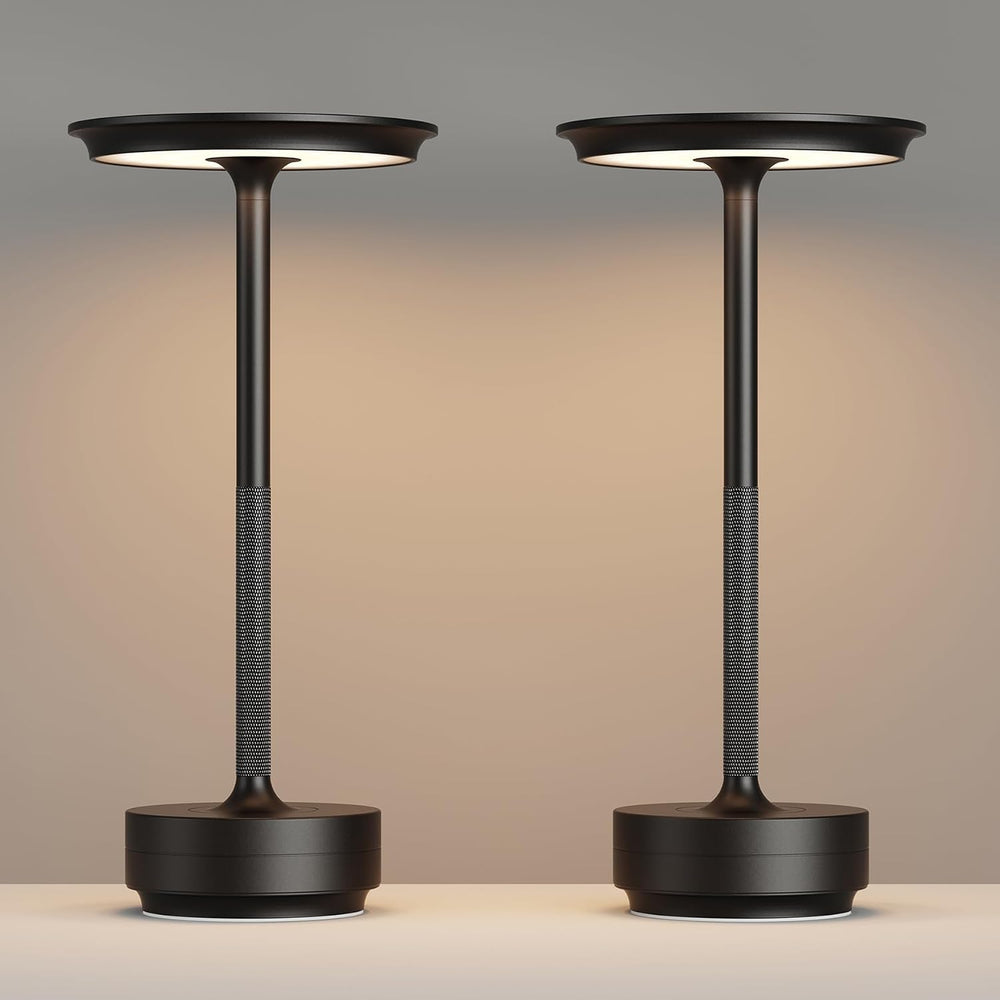 2 Pack Rechargeable Cordless Table Lamps, Portable 5000mAh LED Table Light, 3...