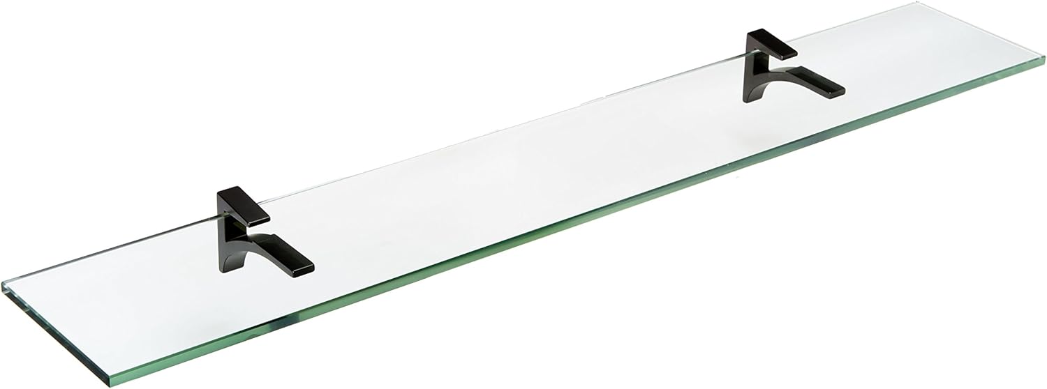 Spancraft Glass C-4.75x18-Black Cardinal Glass Shelf, Black, 4.75" x 18"