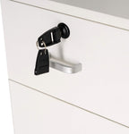 BarberPub Locking Wall Mount Hair Styling Barber Station with Drawer Storage Beauty Salon Spa Equipment 3036-1 (White)