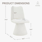 Swivel Dining Chairs Set of 1, Modern Upholstered Dining Chair Mid Century Kitchen Chairs with High Back, 360 Degree Rotating Vanity Chair for Dining Room, Bedroom, Farmhouse, Beige