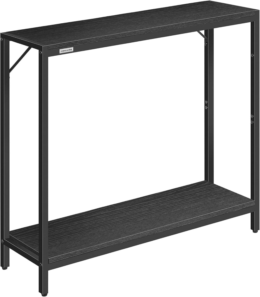 MAHANCRIS 30" Narrow Console Table, 2-Tier Small Entryway Table with She...