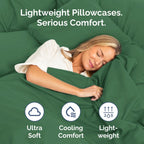 King Pillow Cases - 4 Pack - Super Soft Pillowcase Covers - Envelope Enclosure - Hotel Quality Pillow Protectors - Wrinkle Free, Shrink & Stain Resistant - Machine Washable - 20" x 40" (Emerald Green)