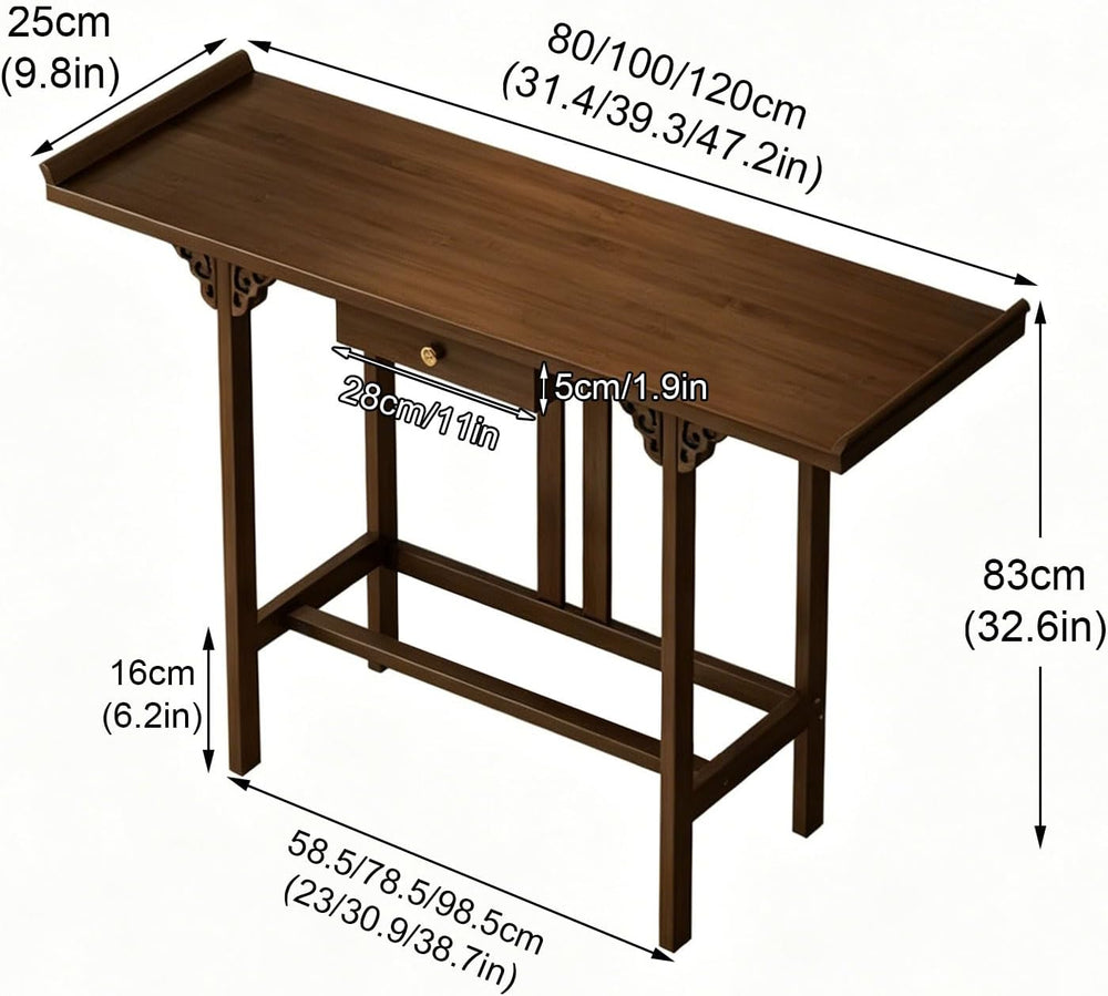 Altar Table Buddha Altar Table with Storage Drawer for Home Retro Chinese Sty...