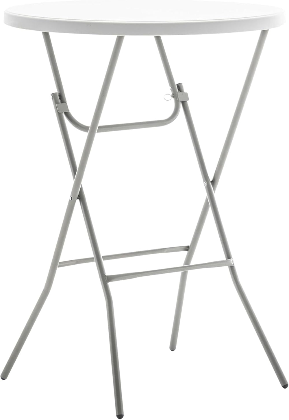 BTExpert 32" Round 43" Bar Height White Granite Plastic Folding Tab...