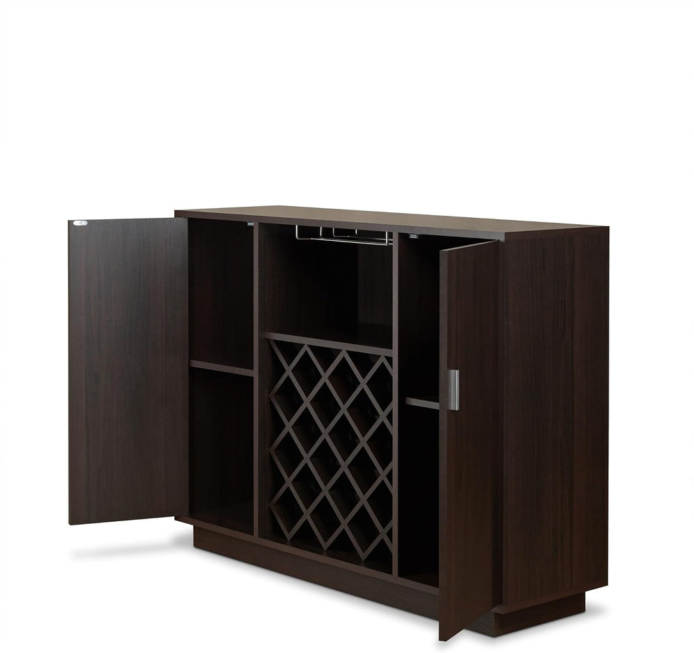 Mid-Century Retro Wine Cabinet, Storage Cupboard for Kitchen Living Dining Ro...