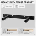 Homeforia Wood Floating Shelf 16 inch, High End Solid Natural Wood 16inch Floating Shelves for Wall Mounted, Unfinished Wooden Small Floating Shelves, Heavy Duty Bracket, 16 X 6.5 X 1.75 in, Set of 3
