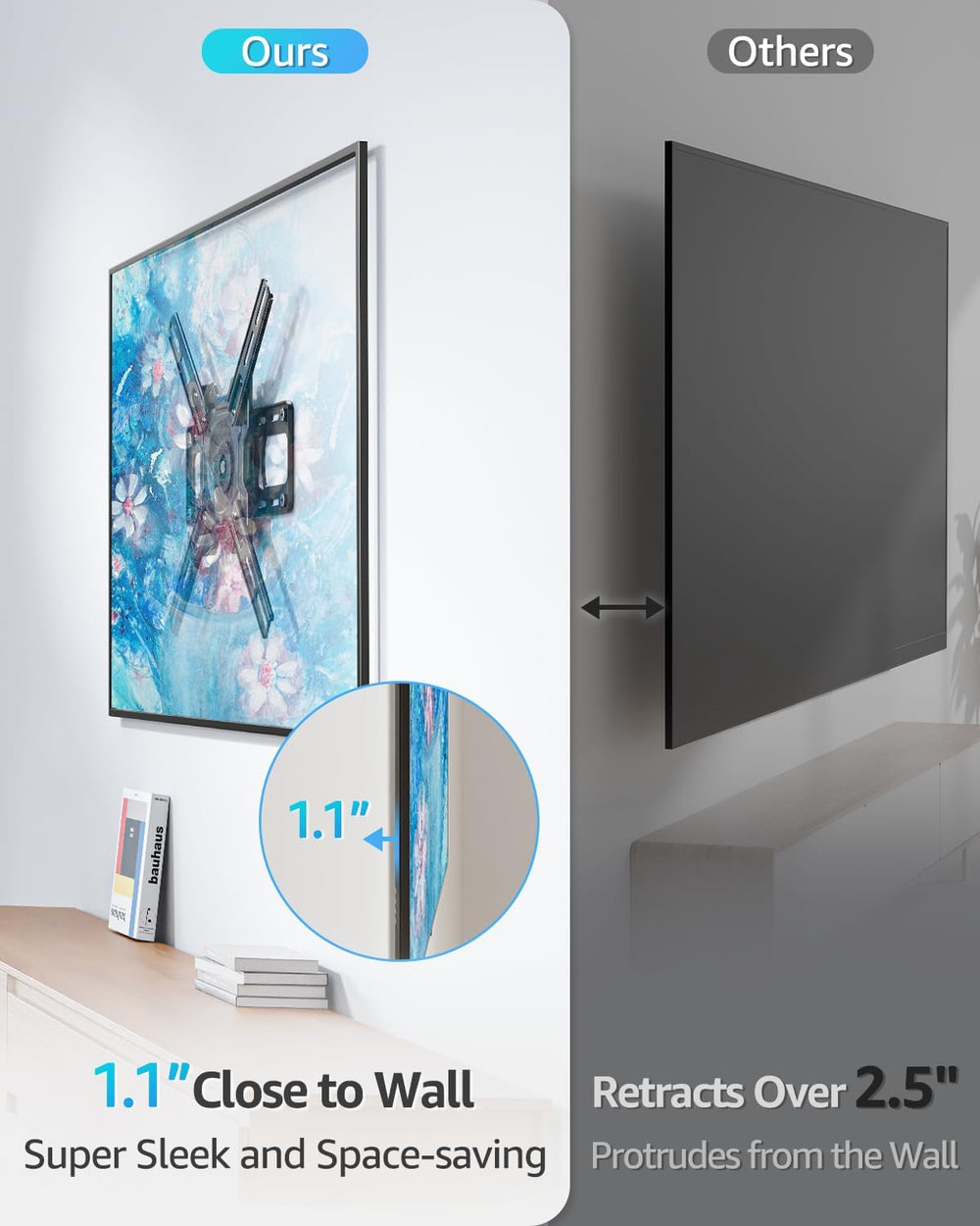 MOUNTUP Rotating TV Wall Mount Only for Samsung The Frame/Neo QLED 8K/4K TVs,...