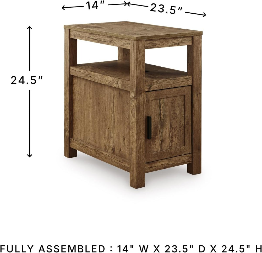 Signature Design by Ashley Fendenmore Farmhouse Chairside End Table with Stor...