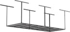 YOHKOH 3x8 Ft Overhead Garage Storage Rack, Ceiling Storage & Hanging Rack for Garage, Adjustable Heavy-Duty Metal, 600lbs, Black