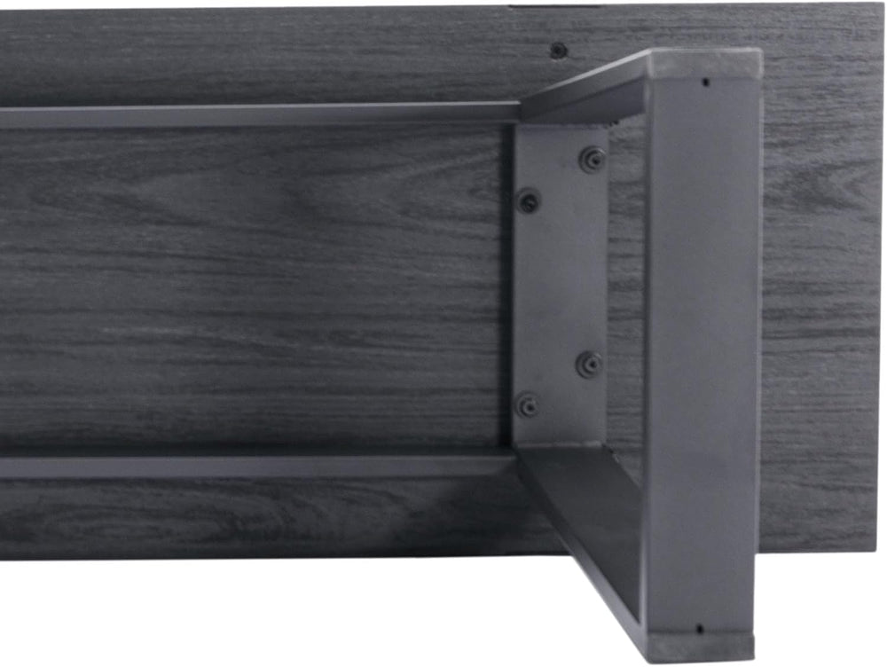 VESCASA 60" Wood Dining Bench with Black Metal Legs for Dining Room, Kit...