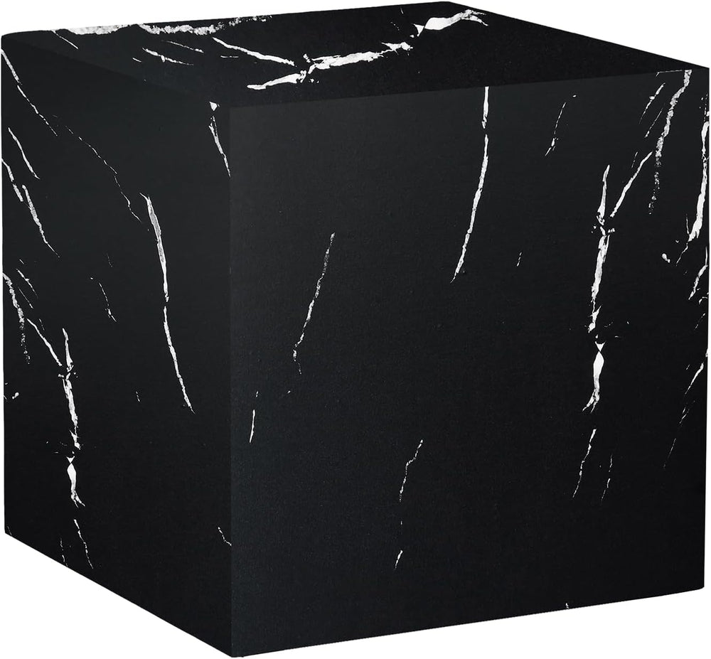 W15.7'' Modern Wood Square Side Table End Table for Living Room, No A...