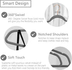 MIZGI Premium Velvet Hangers (30 Pack) Heavy Duty - Non Slip - Velvet Suit Hangers Gray - Copper/Rose Gold Hooks,Space Saving Clothes Hangers (Gray)
