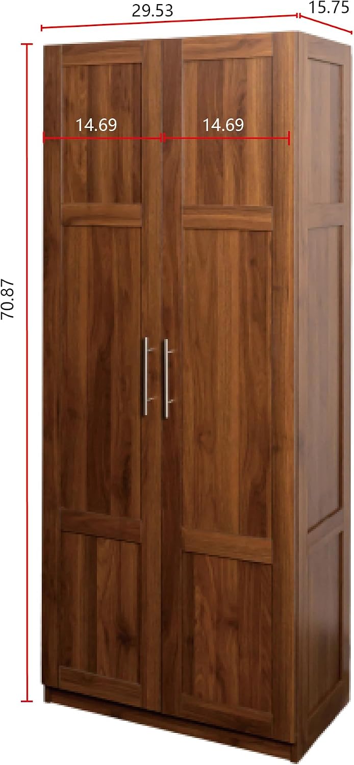 71'' H Kitchen Pantry Cabinet, Farmhouse Kitchen Storage Cabinet with...