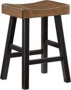 Lexicon Bar Table Set for 3, Small Kitchen Table Set Kitchen Island Table with 3 Saddle Bar Stools, 4 Piece Dining Table Set for Breakfast Nook, Living Room, Apartment, Counter Height, Black/Brown