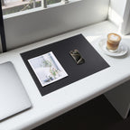 KINGFOM Desk Pad & Mat 24" x 18" Protector Large Mouse Pad PU Leather for Desktops and Laptops (Black)