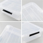 Zopnny 3-Pack 40 Quart Plastic Underbed Storage Box, Large Clear Under Bed Storage Bin with Wheels