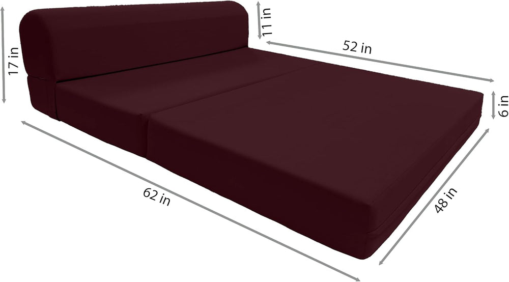 D&D Futon Furniture Sleeper Chair Folding Bed, Studio Sofa Guest Folded M...