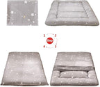 MAXYOYO Japanese Floor Mattress Futon Mattress, 4" Thicken Tatami Mat Sleeping Pad Foldable Roll Up Mat Boys Girls Dormitory Pad Kids Floor Lounger Pillow Bed, Charcoal Grey, Queen Size