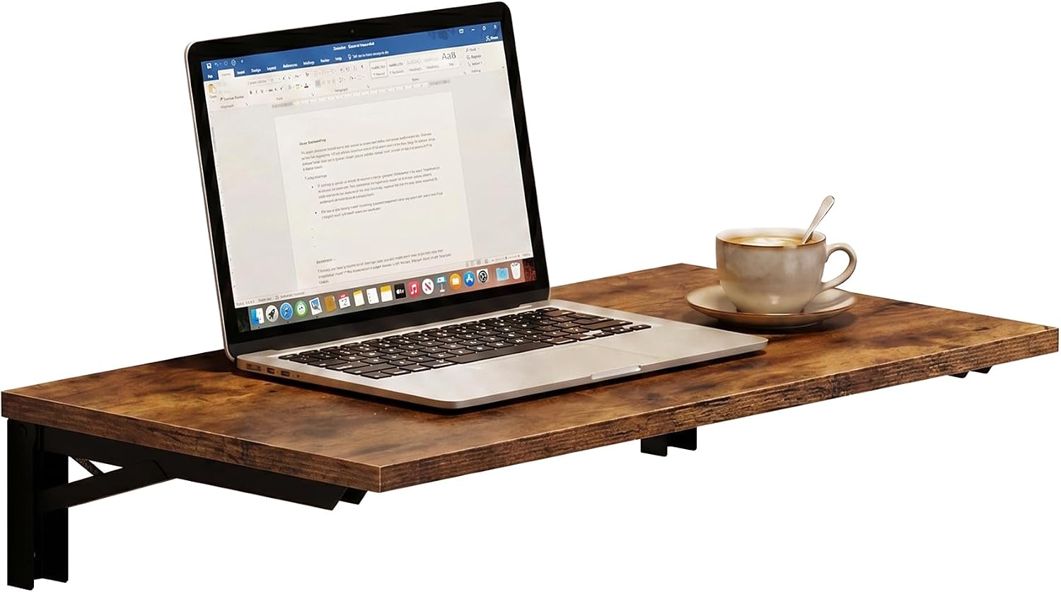 Need Wall Mounted Folding Table - Heavy Duty Small Fold Down Dining Table Length 30" Width 20" Perfect Addition to Home Office/Laundry/Home Bar/Kitchen & Dining Room Rustic Brown AC15-7650FG-ND