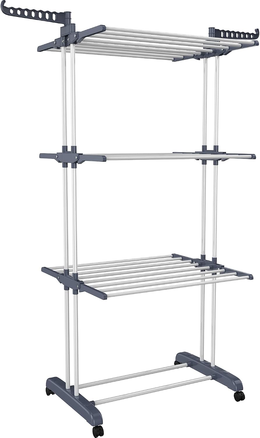 HOMIDEC Clothes Drying Rack, Oversized 4-Tier(67.7" High) Foldable Stain...