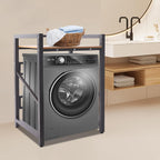 Over The Washer and Dryer Storage Shelf, Height Adjustable Washer Dryer Stacking Rack Stand for Bathrooms Laundry Rooms, Load Capacity 660 lbs