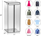 Univivi Hanging Garment Storage Bag, Clothes Bags 40 In, Clear, 2 PCS | Large Capacity, High Load-Bearing Capacity, Sturdy Metal Hanger, Easy Assembly, Premium Cloth Bag for Suits, Coats, Dresses