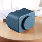 PUSU Remote Control Holder PU Leather 360 Degrees Rotatable Desktop Supply Organizer Storage Box for Controllers Media Stationery Nightstand TV Caddy E-reader iPad Phone Pen/Pencil Cosmetic