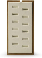 Oirlv Solid Wood Jewelry Display Tray 12 Slots Ring Holder Showcase Organizer(Creamy-white)