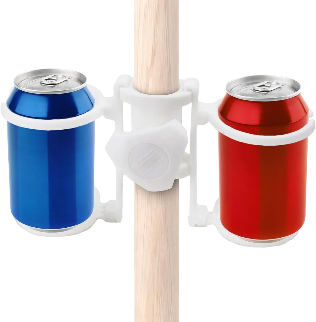 Beach Umbrella Drink Holder - Garden Parasol Cup Stand, Waterproof Bottle Organizer | Lawn Pole Accessory for Camping Picnic Relaxation Family Gathering Park Travel Holiday Seaside Trip Outdoor