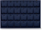 Oirlv Stackable 24 Gird Necklace Organizer Tray with Removable Jewelry Cards Necklace Pendant Jewelry Drawer Organizer